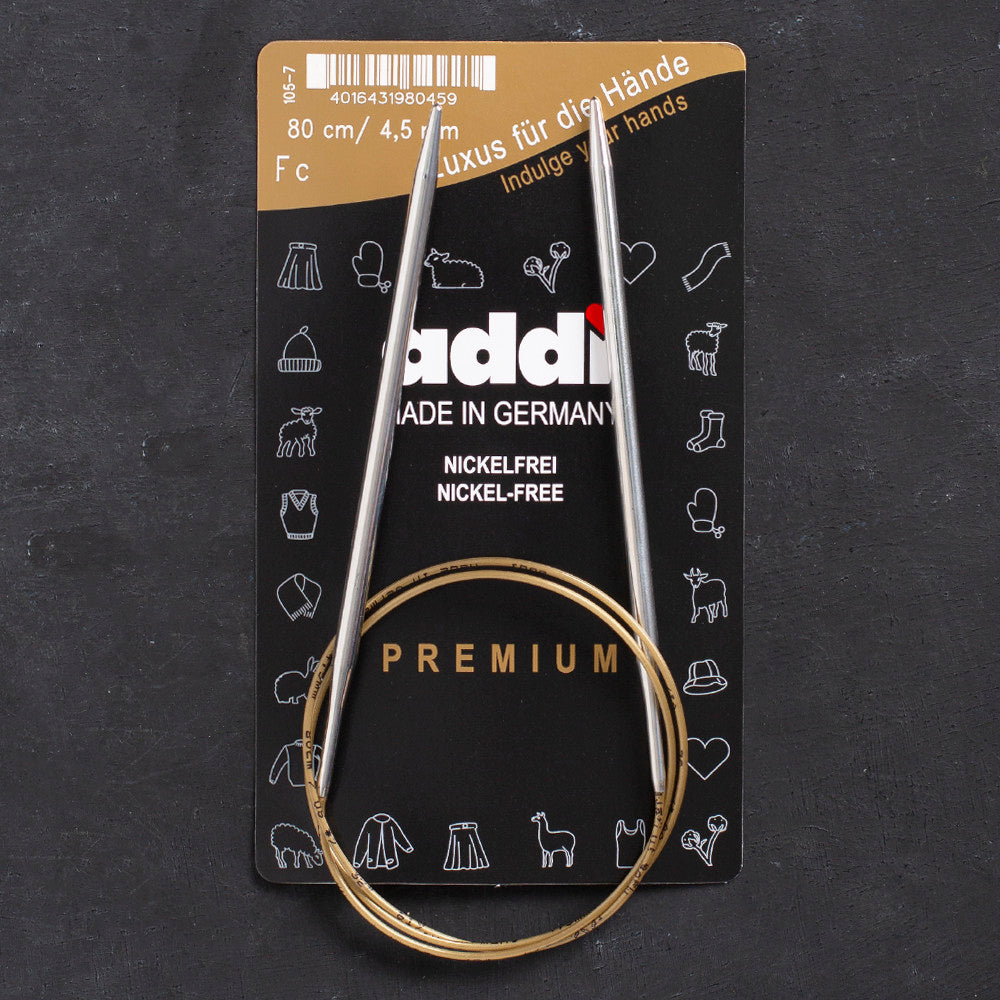 Addi 4.5mm 80cm Circular Knitting Needles - 105-7