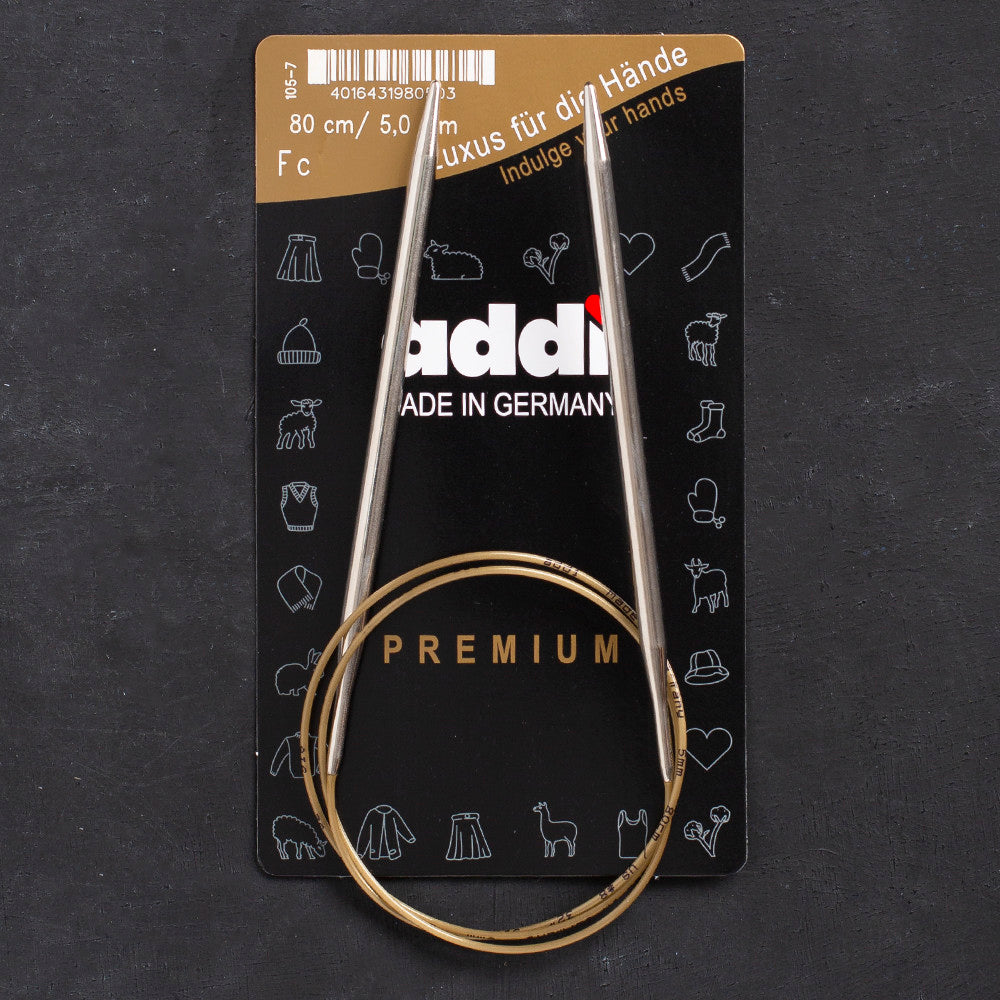 Addi 5mm 80cm Circular Knitting Needles - 105-7