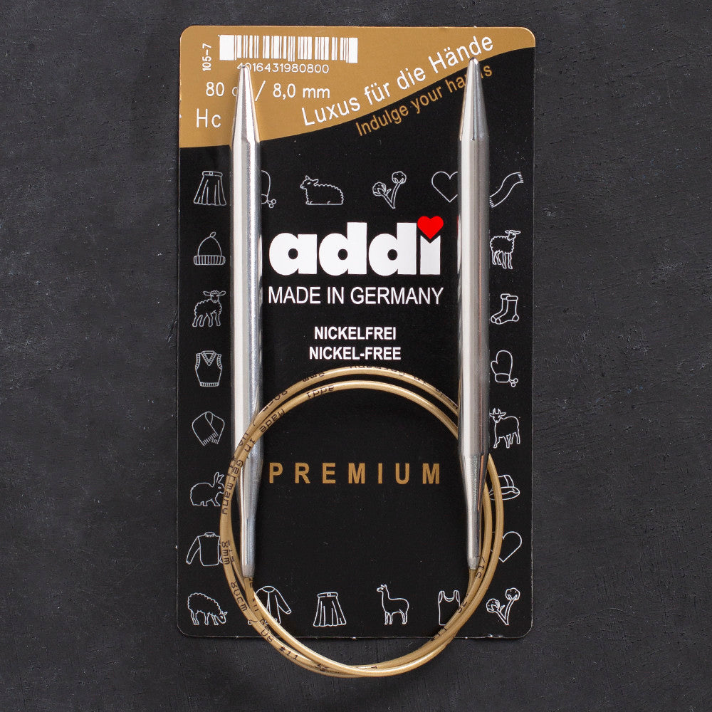 Addi 8mm 80cm Circular Knitting Needles - 105-7
