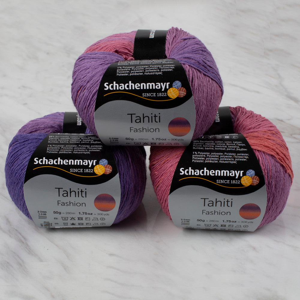 Schachenmayr Fashion Tahiti 50 gr Knitting Yarn, Variegated - 9811776 - 07623