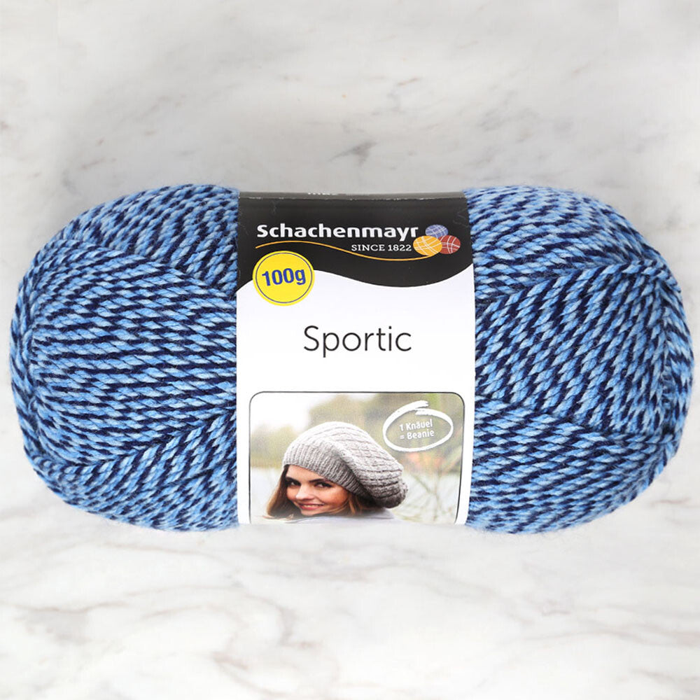 Schachenmayr Sportic Knitting Yarn, Blue - 08182