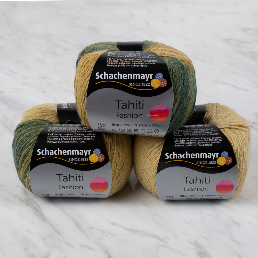 Schachenmayr Fashion Tahiti 50 gr Knitting Yarn, Variegated - 9811776 - 07692