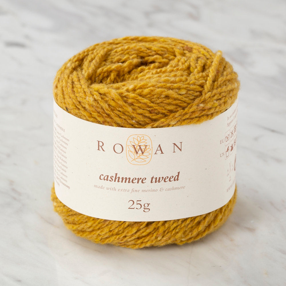 Rowan Cashmere Tweed Yarn, Mustard - 00010