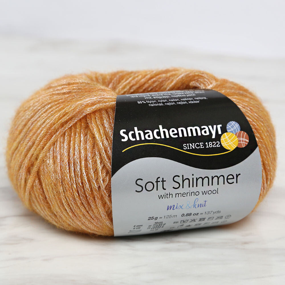 Schachenmayr Soft Shimmer Knitting Yarn, Gold - 00025