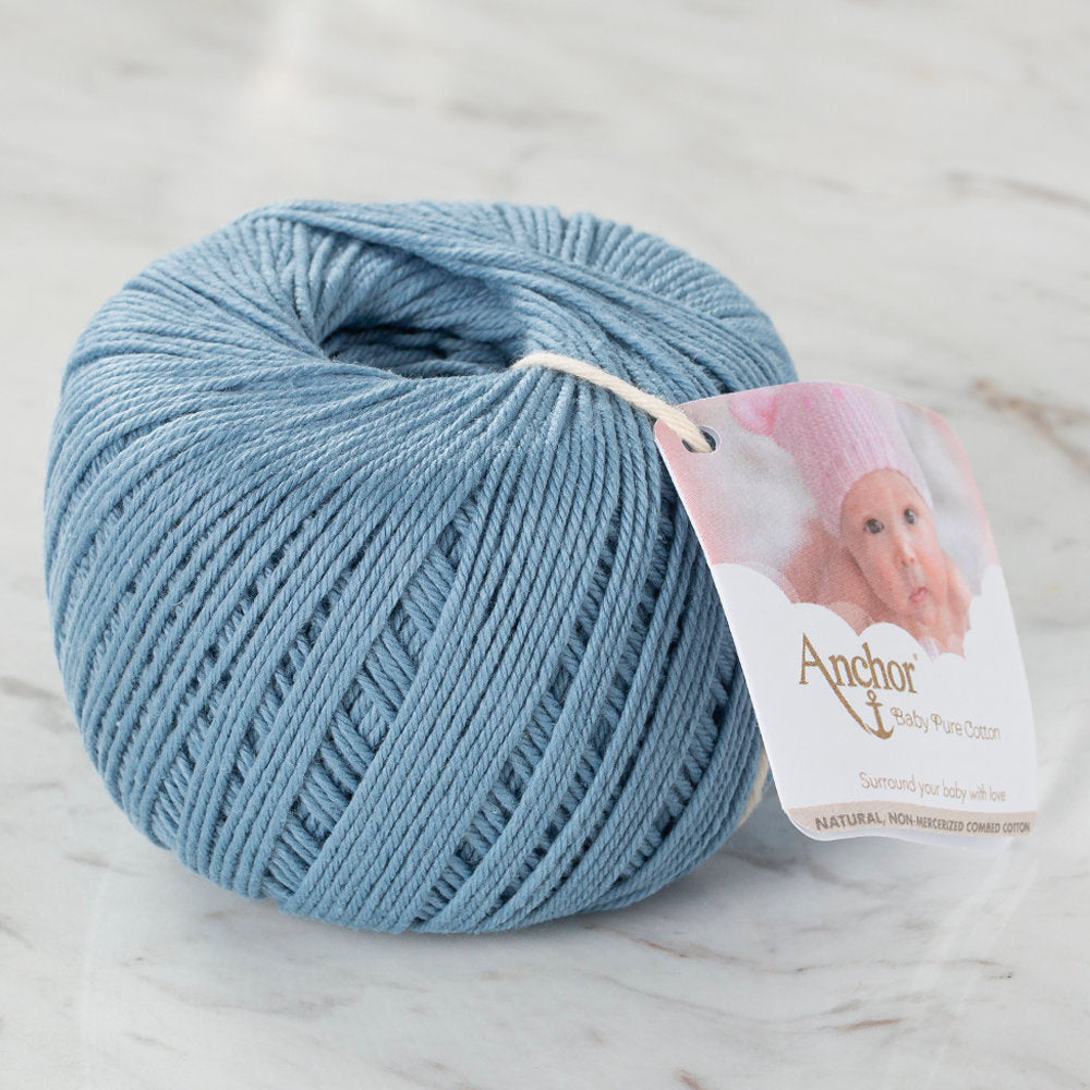 Anchor Baby Pure Cotton 4ply Yarn, Blue 00421 - Main Image