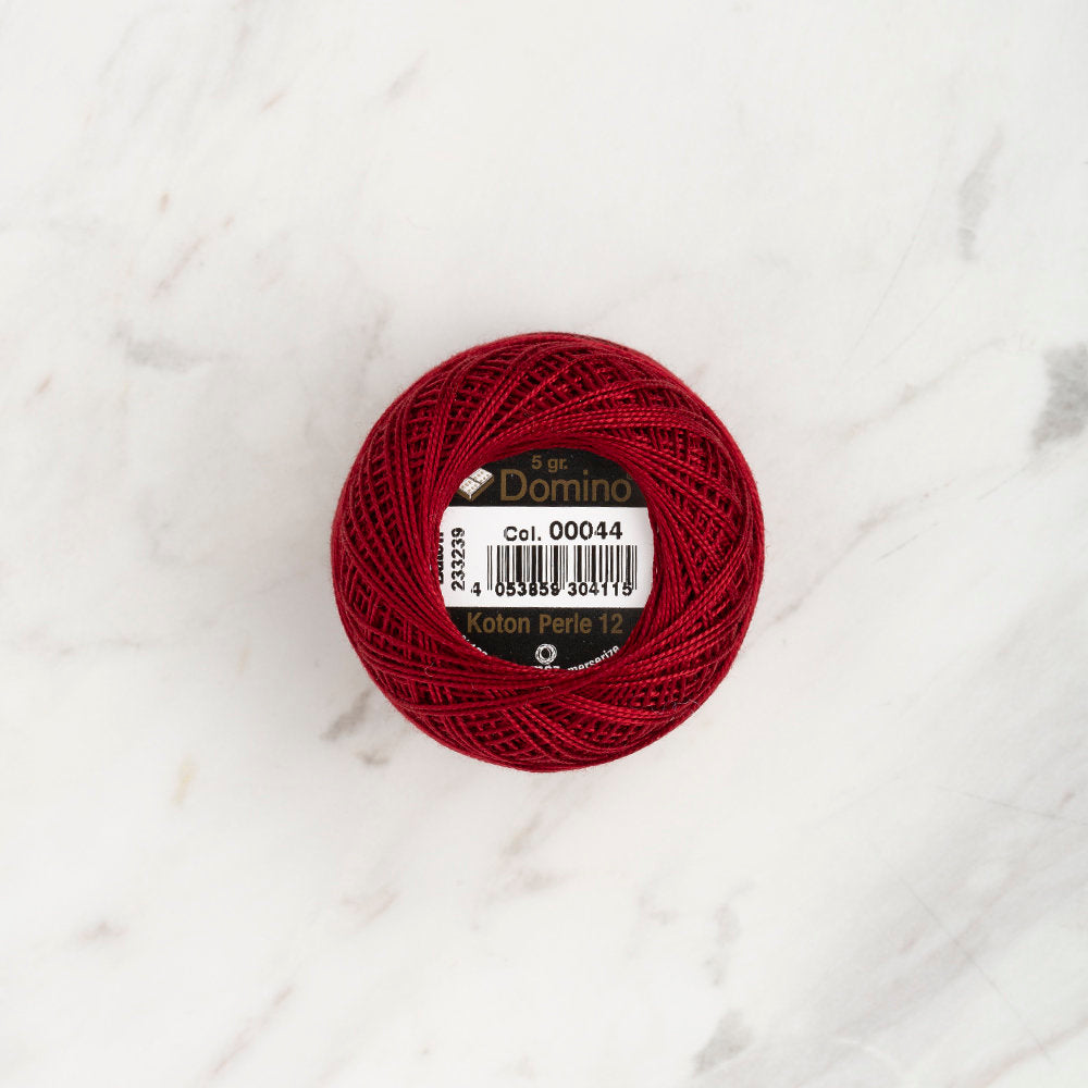 Domino Cotton Perle Size 12 Embroidery Thread (5 g), Claret - 4590012-00044