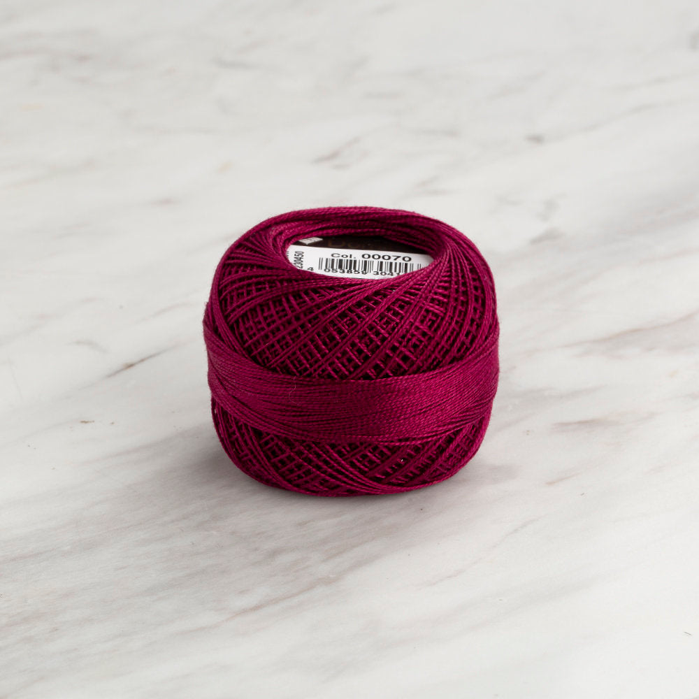 Domino Cotton Perle Size 12 Embroidery Thread (5 g), Plum - 4590012-00070