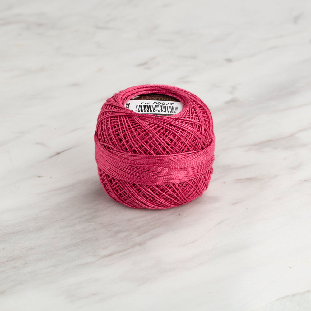 Domino Cotton Perle Size 12 Embroidery Thread (5 g), Pink - 4590012-00077