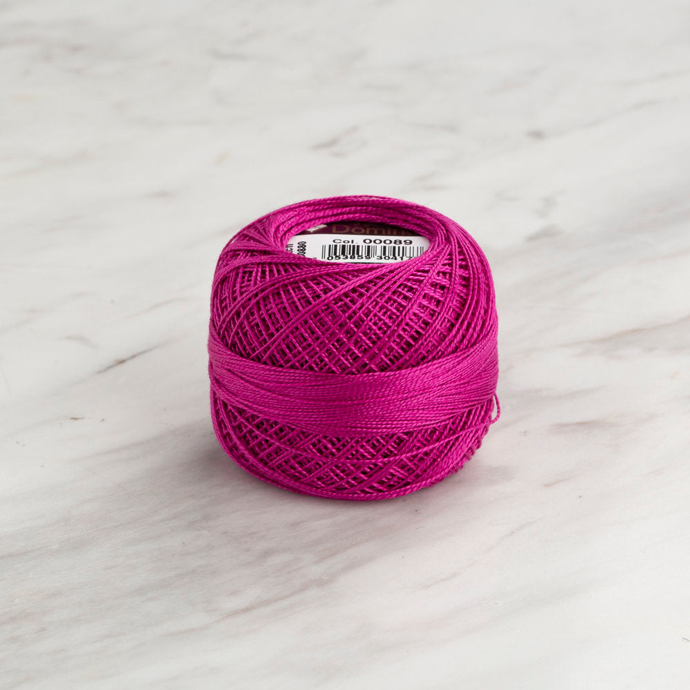 Domino Cotton Perle Size 12 Embroidery Thread (5 g), Pink - 4590012-00089