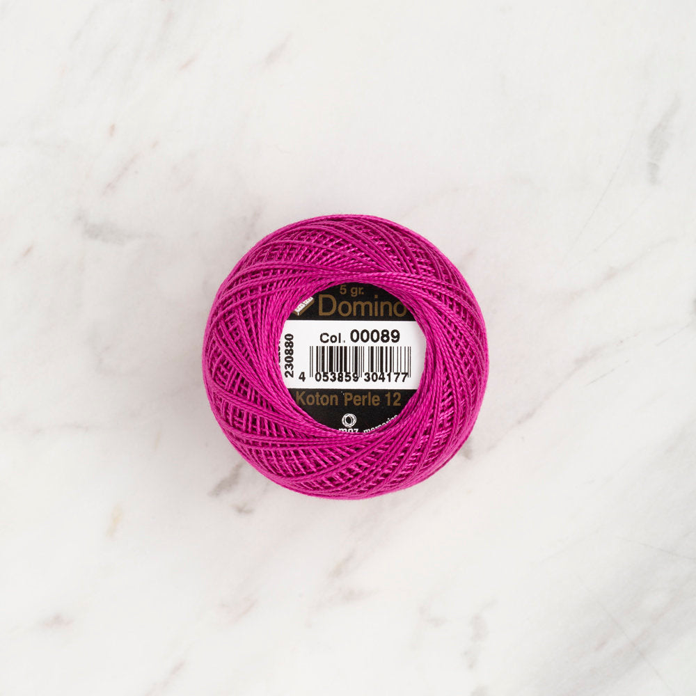 Domino Cotton Perle Size 12 Embroidery Thread (5 g), Pink - 4590012-00089