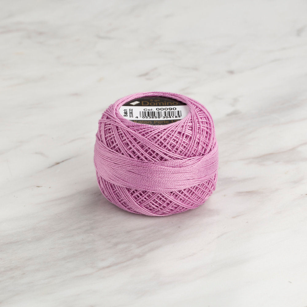 Domino Cotton Perle Size 12 Embroidery Thread (5 g), Pink- 4590012-00090