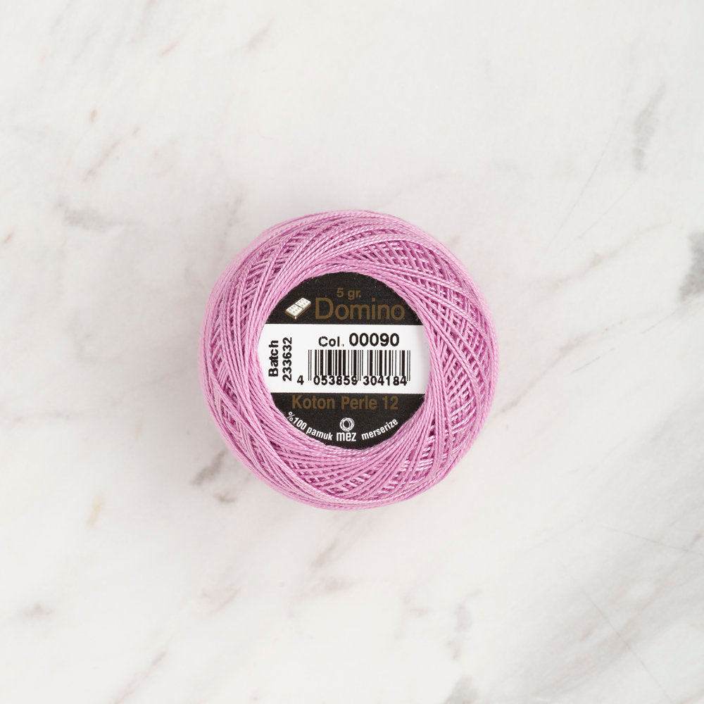 Domino Cotton Perle Size 12 Embroidery Thread (5 g), Pink- 4590012-00090