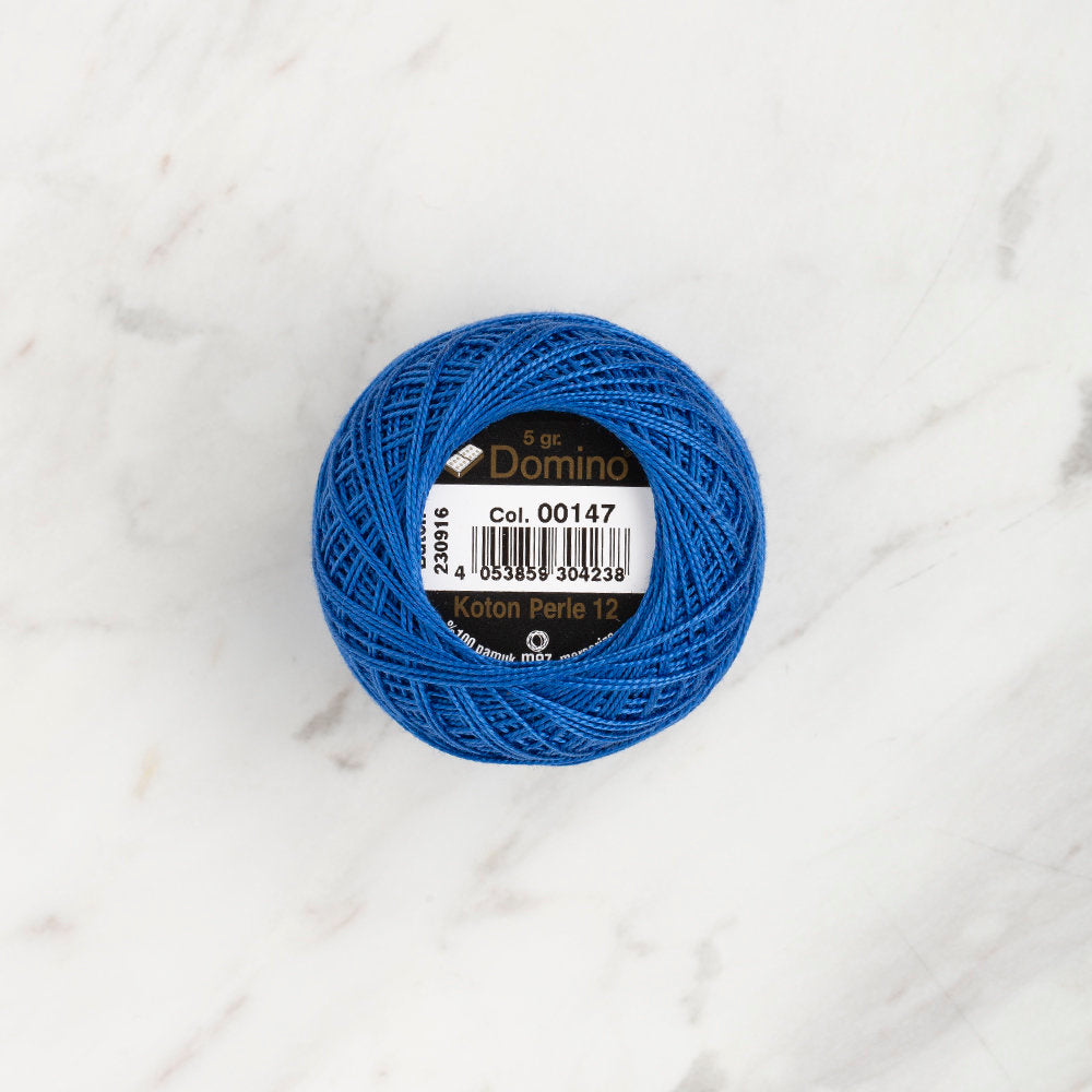 Domino Cotton Perle Size 12 Embroidery Thread (5 g), Saxe Blue - 4590012-00147