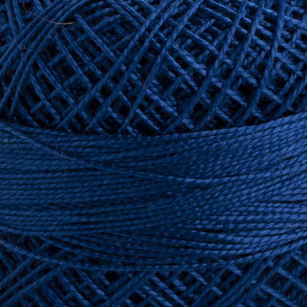 Domino Cotton Perle Size 12 Embroidery Thread (5 g), Dark Blue - 4590012-00149