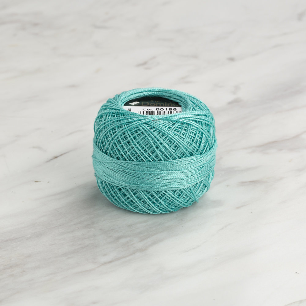 Domino Cotton Perle Size 12 Embroidery Thread (5 g), Turquoise - 4590012-00186