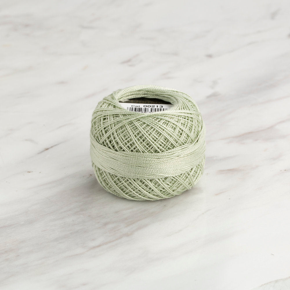 Domino Cotton Perle Size 12 Embroidery Thread (5 g), Light Green - 4590012-00213