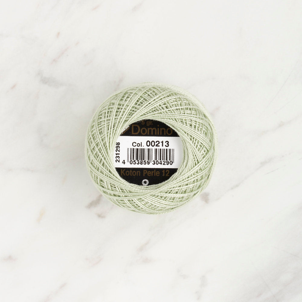 Domino Cotton Perle Size 12 Embroidery Thread (5 g), Light Green - 4590012-00213
