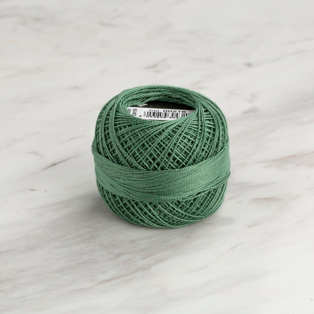 Domino Cotton Perle Size 12 Embroidery Thread (5 g), Green - 4590012-00216
