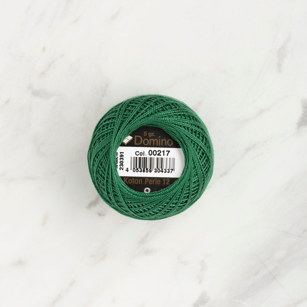 Domino Cotton Perle Size 12 Embroidery Thread (5 g), Green - 4590012-00217