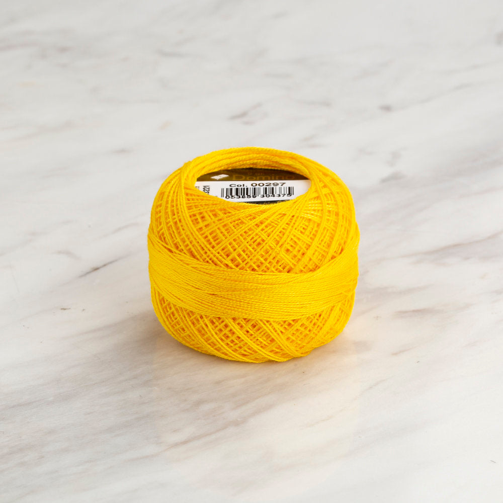 Domino Cotton Perle Size 12 Embroidery Thread (5 g), Yellow - 4590012-00297