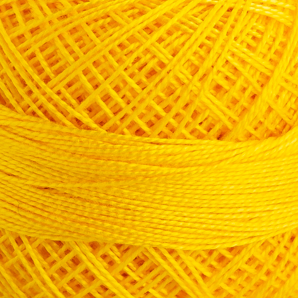 Domino Cotton Perle Size 12 Embroidery Thread (5 g), Yellow - 4590012-00297