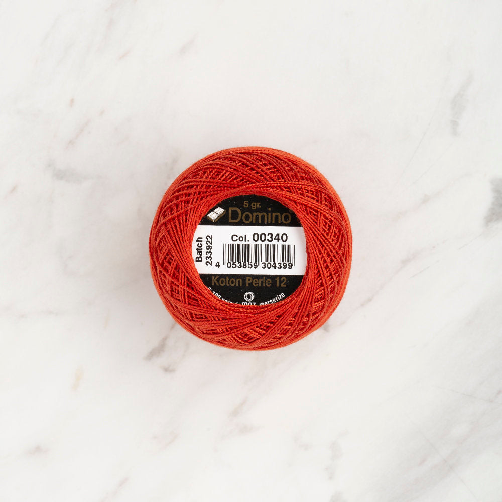 Domino Cotton Perle Size 12 Embroidery Thread (5 g), Brick - 4590012-00340