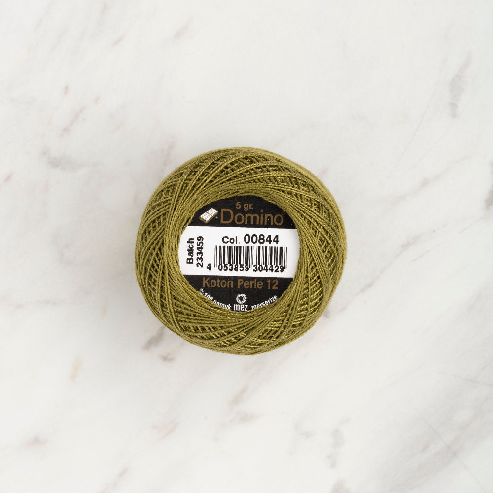 Domino Cotton Perle Size 12 Embroidery Thread (5 g), Green - 4590012-00844