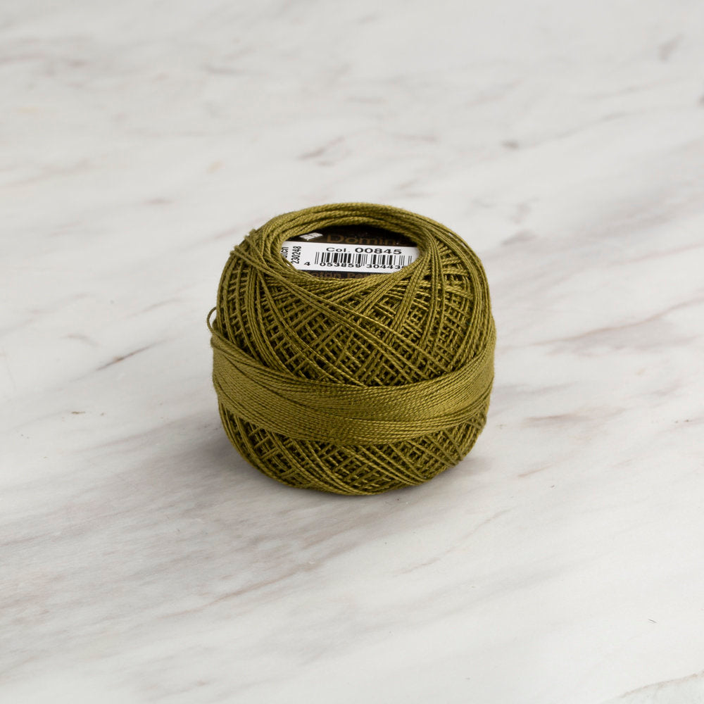 Domino Cotton Perle Size 12 Embroidery Thread (5 g), Green - 4590012-00845