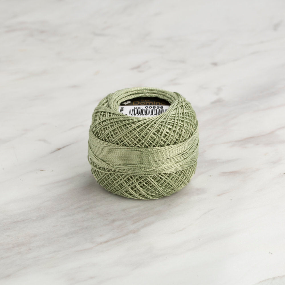 Domino Cotton Perle Size 12 Embroidery Thread (5 g), Light Green - 4590012-00858