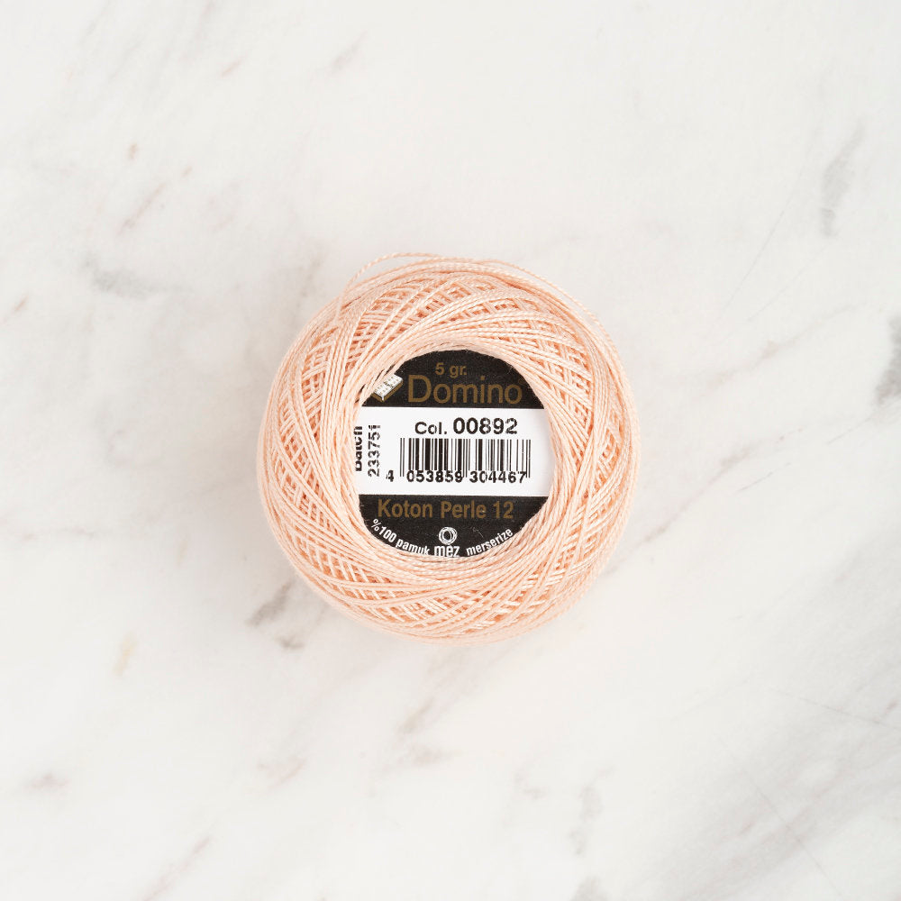 Domino Cotton Perle Size 12 Embroidery Thread (5 g), Light Pink - 4590012-00892