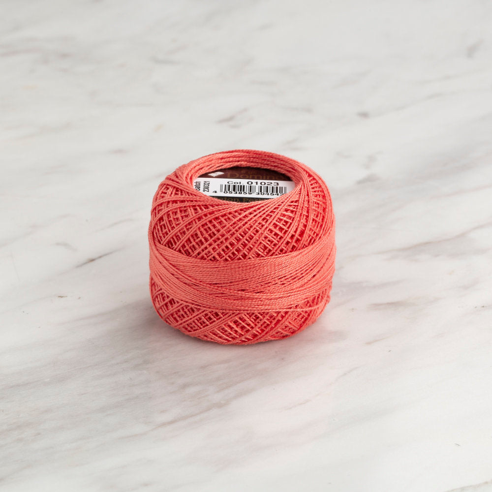 Domino Cotton Perle Size 12 Embroidery Thread (5 g), Vermilion - 4590012-01023