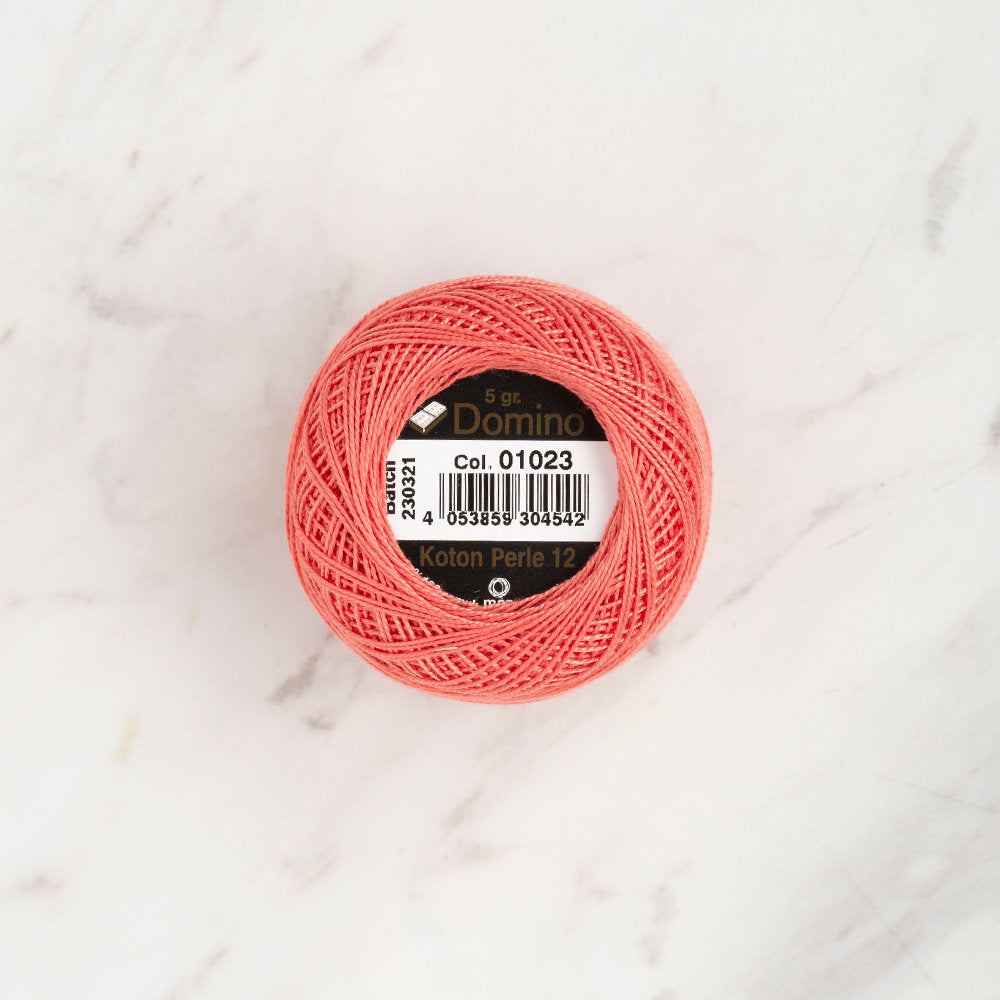 Domino Cotton Perle Size 12 Embroidery Thread (5 g), Vermilion - 4590012-01023