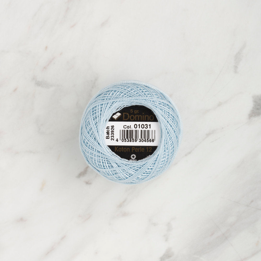 Domino Cotton Perle Size 12 Embroidery Thread (5 g), Baby Blue - 4590012-01031