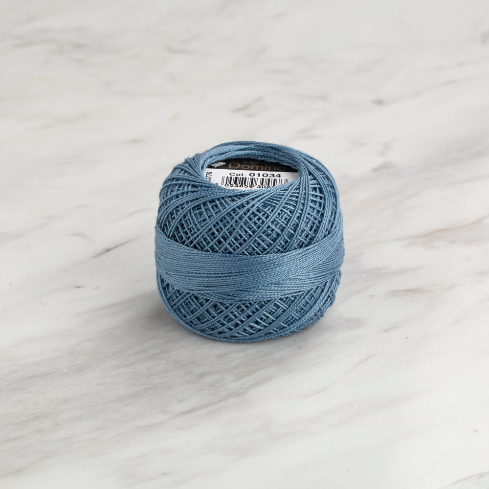 Domino Cotton Perle Size 12 Embroidery Thread (5 g), Blue - 4590012-01034