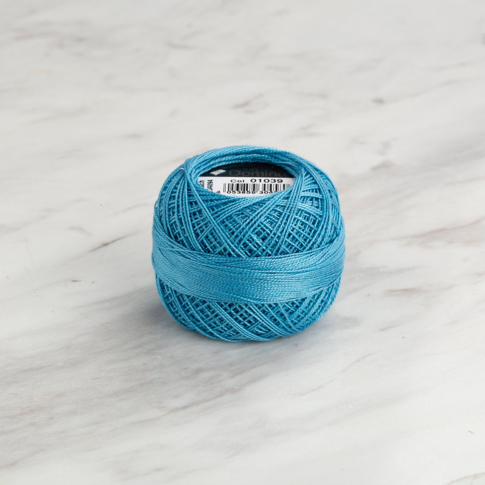 Domino Cotton Perle Size 12 Embroidery Thread (5 g), Blue - 4590012-01039