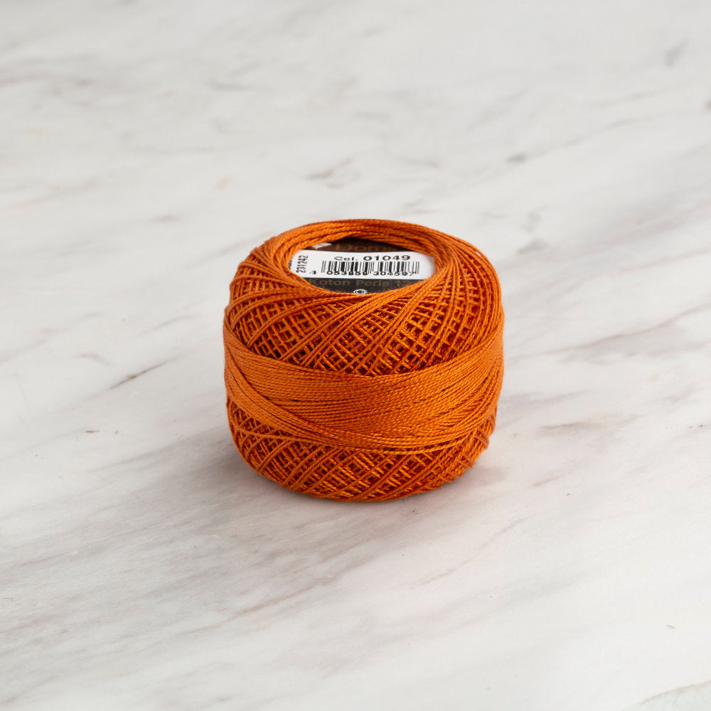 Domino Cotton Perle Size 12 Embroidery Thread (5 g), Orange - 4590012-01049