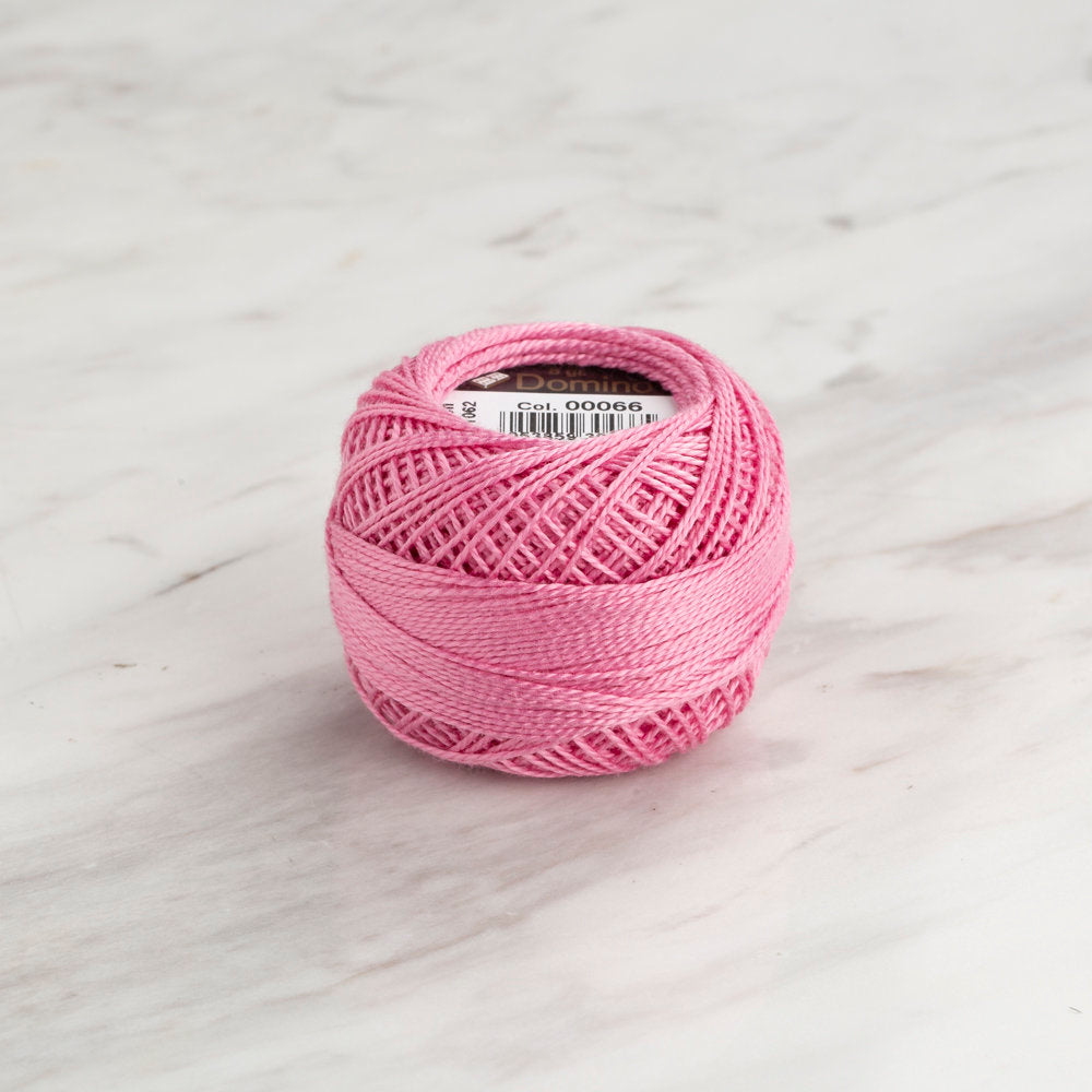 Domino Cotton Perle Size 8 Embroidery Thread (8 g), Pink - 4598008-00066
