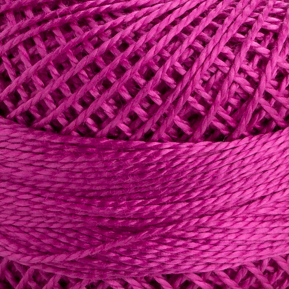 Domino Cotton Perle Size 8 Embroidery Thread (8 g), Fuchsia - 4598008-00088