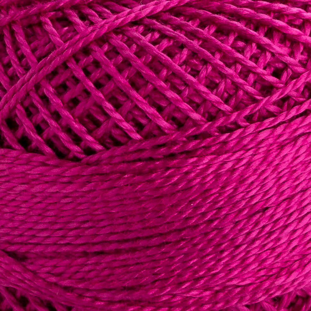 Domino Cotton Perle Size 8 Embroidery Thread (8 g), Fuchsia - 4598008-00089