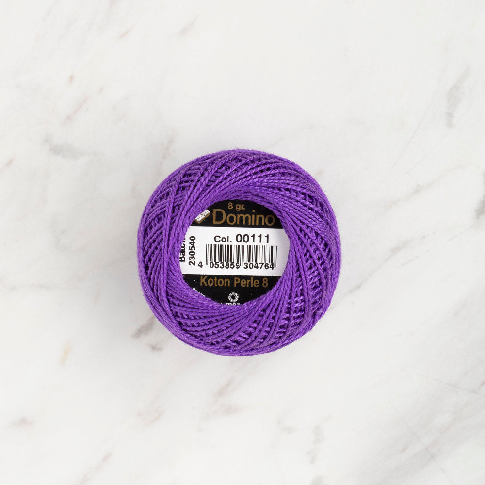 Domino Cotton Perle Size 8 Embroidery Thread (8 g), Purple - 4598008-00111