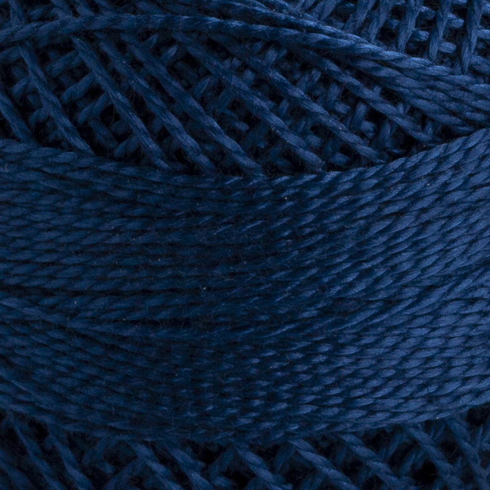 Domino Cotton Perle Size 8 Embroidery Thread (8 g), Dark Blue - 4598008-00150