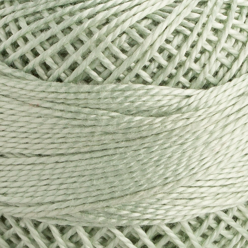 Domino Cotton Perle Size 8 Embroidery Thread (8 g), Light Green - 4598008-00213