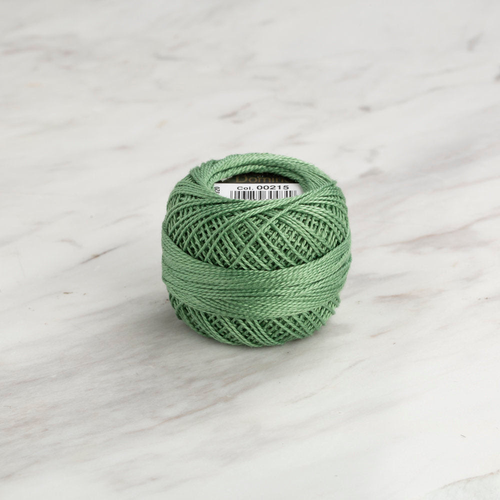 Domino Cotton Perle Size 8 Embroidery Thread (8 g), Green - 4598008-00215