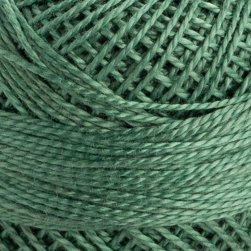 Domino Cotton Perle Size 8 Embroidery Thread (8 g), Green - 4598008-00216