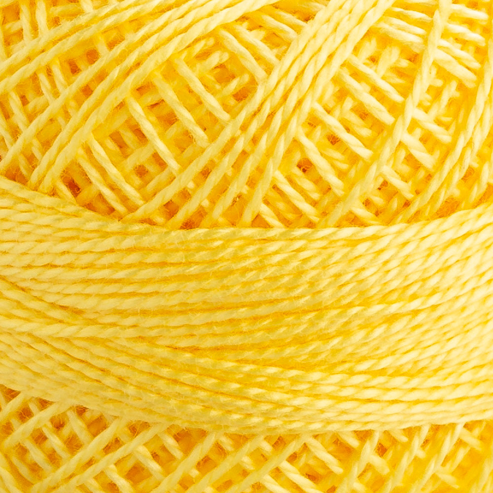 Domino Cotton Perle Size 8 Embroidery Thread (8 g), Yellow - 4598008-00295