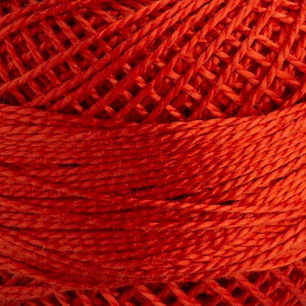 Domino Cotton Perle Size 8 Embroidery Thread (8 g), Dark Brick - 4598008-00340