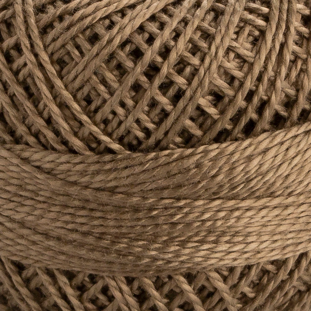 Domino Cotton Perle Size 8 Embroidery Thread (8 g), Khaki - 4598008-00393