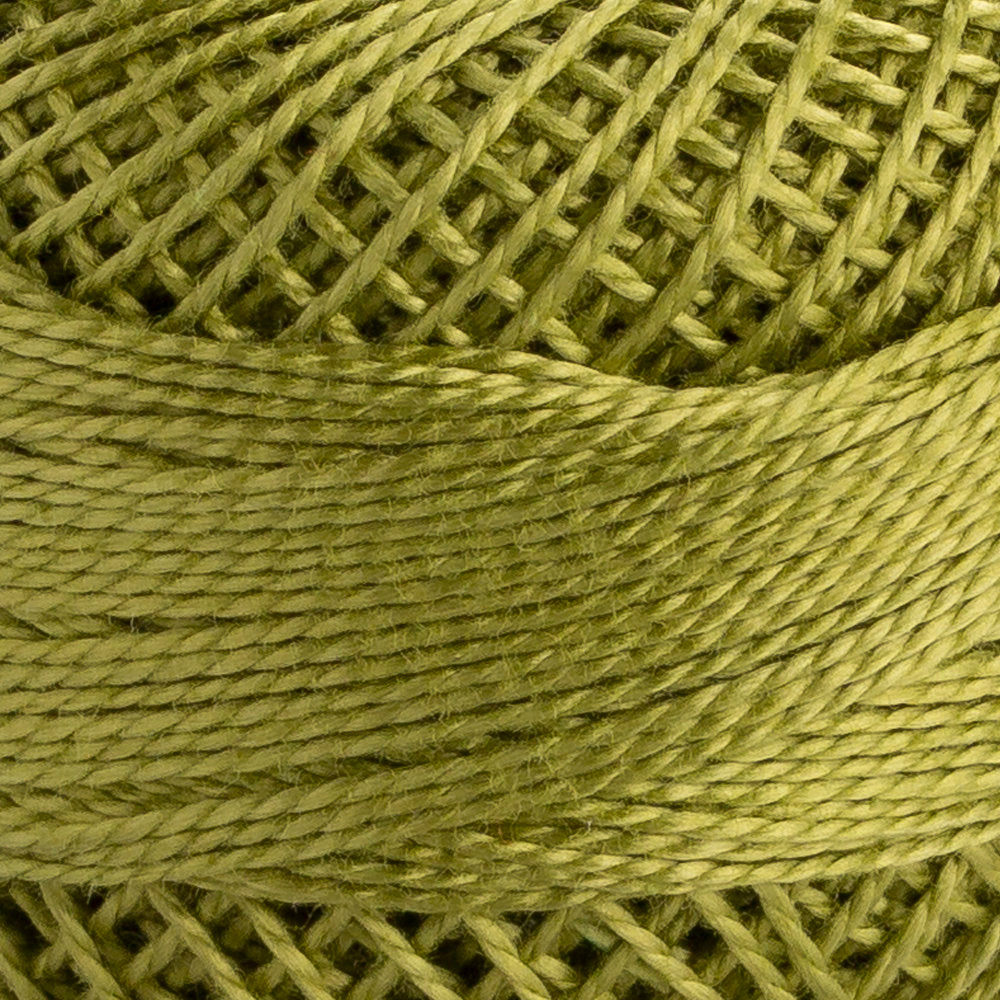 Domino Cotton Perle Size 8 Embroidery Thread (8 g), Green - 4598008-00843