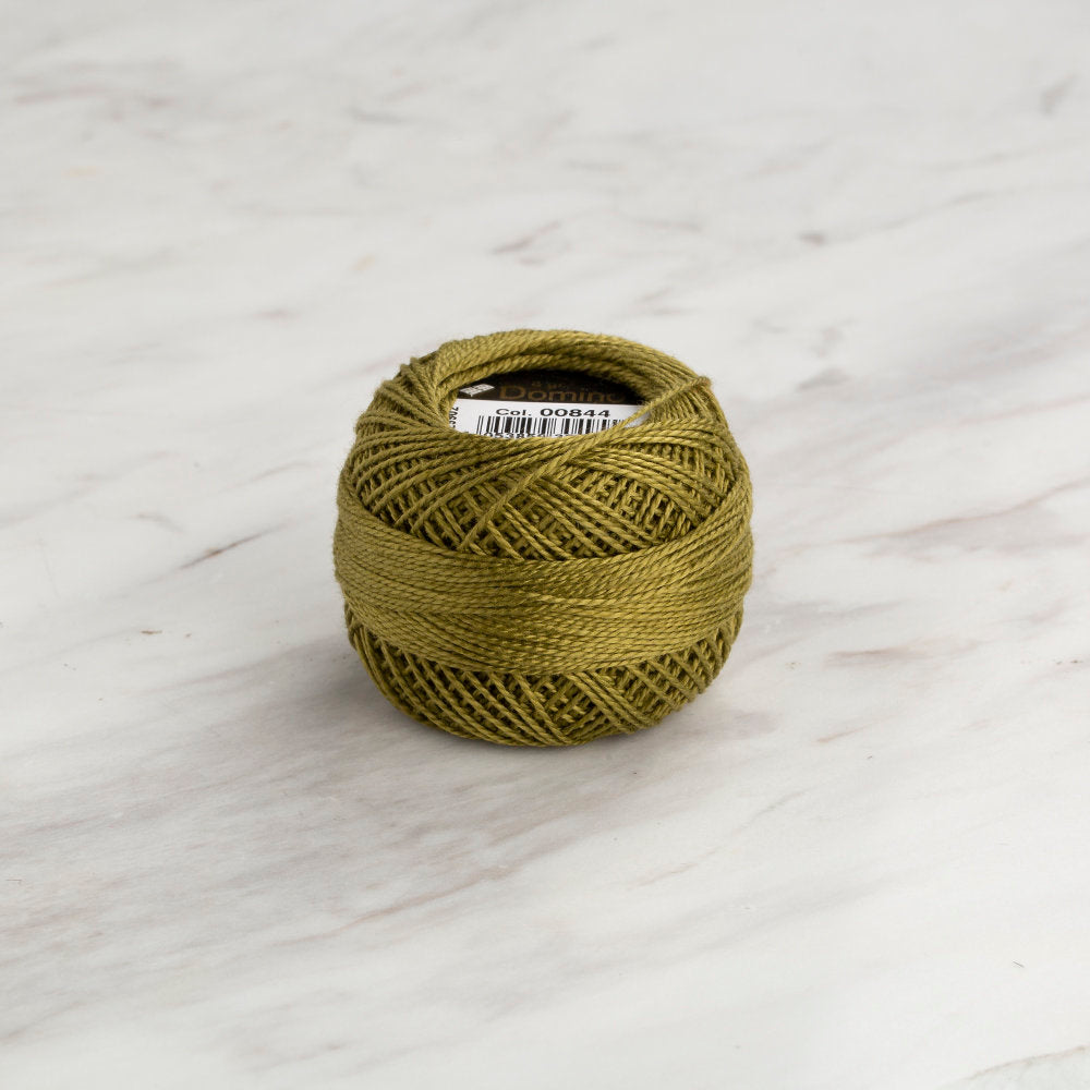 Domino Cotton Perle Size 8 Embroidery Thread (8 g), Green - 4598008-00844