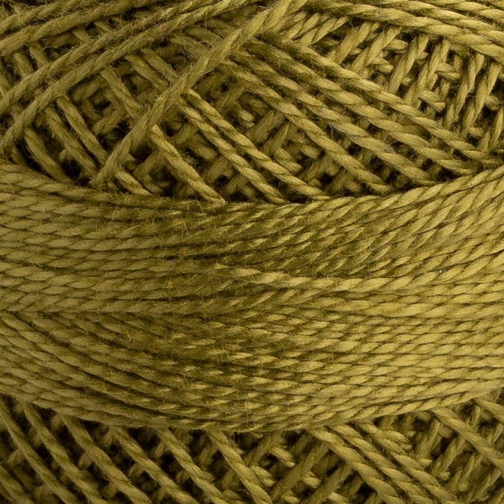 Domino Cotton Perle Size 8 Embroidery Thread (8 g), Green - 4598008-00844